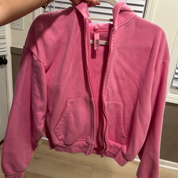 SKIMS Jackets & Blazers - Skims Pink Zip-Up Hoodie size L
